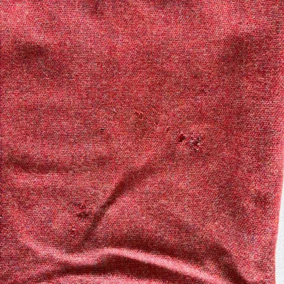 Vintage Cranberry Wool Tweed Weave Coat with Bakelite-Look Buttons Medium - Picture 10 of 16